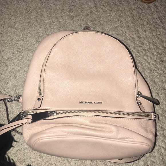 light pink small backpack